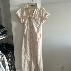 White denim dress